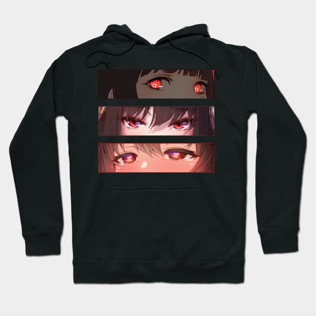 Lewd Eyes Red Bundle Hoodie by cocorf